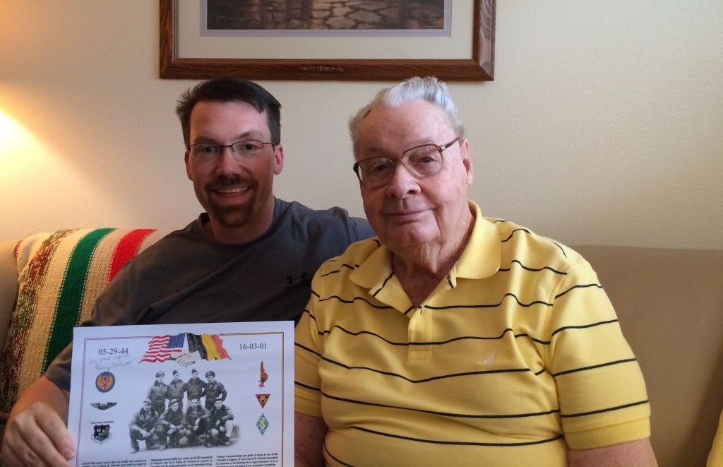 Nathan Ware with his grandfather Dale Loucks
